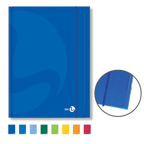 BE MORE COLOR CARTELLINA 3 LEMBI IN CARTONCINO PLASTIFICATO 255X350 mm A4 CON ELASTICO COLORI ASSORTITI CONF 10 Pz.